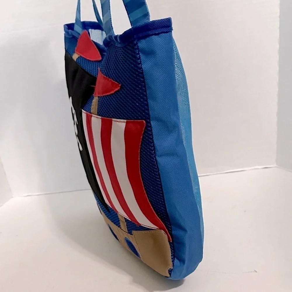 Stephen Joseph Pirate Ship Kids Tote Bag - Blue